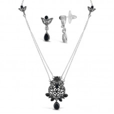 Ottoman petals set stainless steel jewelry set - JS476