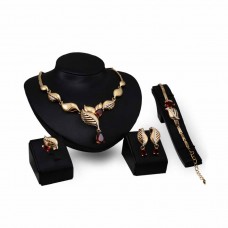 Stainless steel fashion dubai jewelry set necklace bracelet - JS500