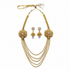 Stainless steel necklace earrings indian jewelry sets gold plated - JS502