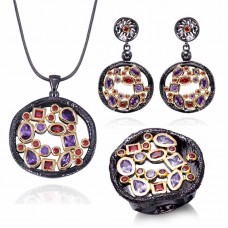 Zirconia Jewelry Set Women Luxury Party Valentines Day Gift - JS516