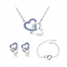 Girlfriend's Jewelry Sets Double Heart For Valentine's Day - JS528