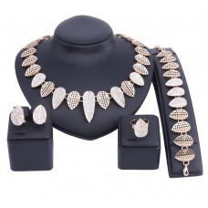 Stainless steel rose gold color african jewelry sets - JS488