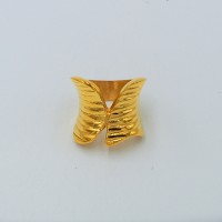 2017 classic glossy gold plated stainless steel ring SR136
