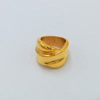 2017 classic glossy gold plated stainless steel ring SR150