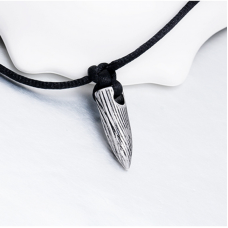 fashionable great quality oxidization resistant stainless steel bullet pendant necklace