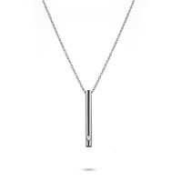 Jewelry Stainless Steel Bottle Diffuser Pendants Perfume Necklaces for Women Men Crystal Pendant
