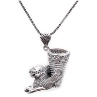 Iranian Persian Riton Winged Lion Stainless Steel Necklace - N1021