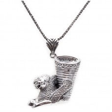 Iranian Persian Riton Winged Lion Stainless Steel Necklace - N1021