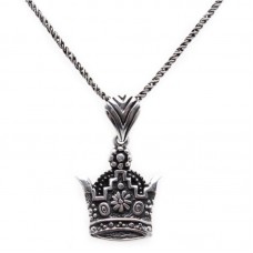  Iranian Persian Pahlavi Kingdom Crown Stainless Steel Necklace  - N1023