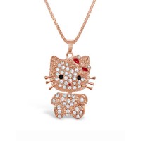 Rose-gold Plated Kitty Necklace - N1028
