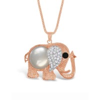 Rose-gold Plated Elephant Necklace - N1029