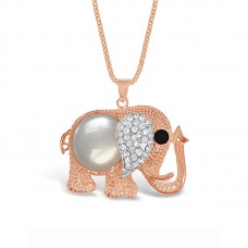 Rose-gold Plated Elephant Necklace - N1029