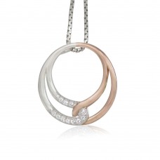 Rose-gold Plated Embrace Loop Pendant - N1039