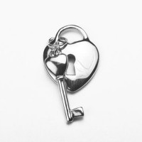Fashion Jewelry Wholesale 316L Stainless Steel Key To My Heart Pendant necklace - N1061