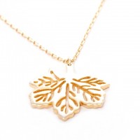 Lucky Leaf (The Jewelry) Stainless Steel Necklace Pendant For Women Girl-N1092