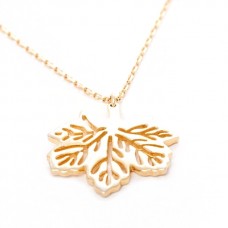 Lucky Leaf (The Jewelry) Stainless Steel Necklace Pendant For Women Girl-N1092