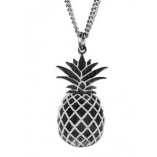 Tropical necklace silver Pineapple jewellery stainless steel necklace pendant-N1098