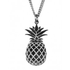 Tropical necklace silver Pineapple jewellery stainless steel necklace pendant-N1098