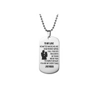 New Design Stainless Steel Dog Tag Necklace Gifts for Valentine's day Souvenir- N1132