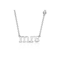 Letter "Mrs" necklace in stainless steel - N685