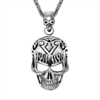 Men's Stainless Steel Skull Pendant Necklace - N696