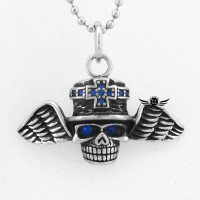 Men's Stainless Steel Skull Pendant Necklace - N700