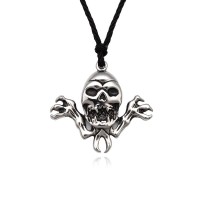 Men's Stainless Steel Skull Pendant Necklace - N701