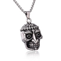 Men's Stainless Steel Skull Pendant Necklace - N702