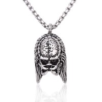 Men's Stainless Steel Skull Pendant Necklace - N708