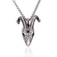 Men's Stainless Steel Antelope Pendant Necklace - N714