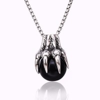 Men's Stainless Steel Claw Pendant Necklace - N723