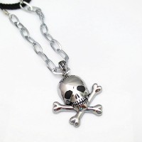Men's Stainless Steel Skull Pendant Necklace - N736