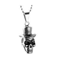 Men's Stainless Steel Skull Pendant Necklace - N739