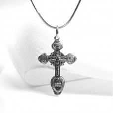 Eastern Orthodox Crucifix Stainless Steel Pendant Necklace- N983