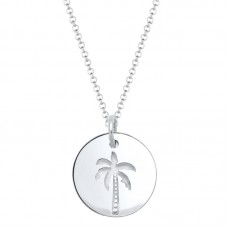 Palm Tree Coin Stainless Steel Necklace - N988