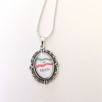 Iran style stainless steel pendant necklace - N995