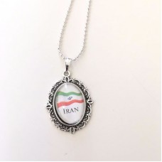 Iran style stainless steel pendant necklace - N995