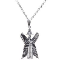 Iranian Persian Zoroastrian Ahura Mazda Stainless Steel Necklace - N996