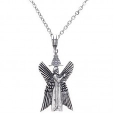 Iranian Persian Zoroastrian Ahura Mazda Stainless Steel Necklace - N996