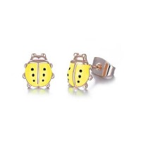 Gold Star Moon Stainless Steel Earrings - E748