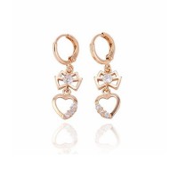 Gold Star Moon Stainless Steel Earrings - E751