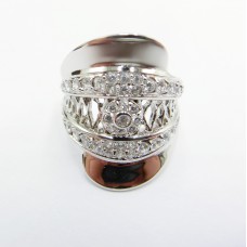 Stainless Steel CZ Woman Ring - R1059