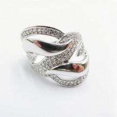 Stainless Steel CZ Woman Ring - R1062