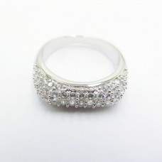 Stainless Steel CZ Woman Ring - R1064