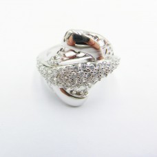 Stainless Steel CZ Woman Ring - R1076