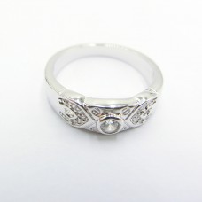 Stainless Steel CZ Woman Ring - R1075