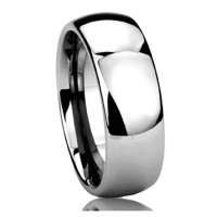 6MM Stainless Steel Mens Womens Rings High Polished Classy Domed Comfort Fit Wedding Bands