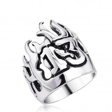  Stainless Steel Flame Lucky 13 fire Ring For Boy high Qu ty jewelry