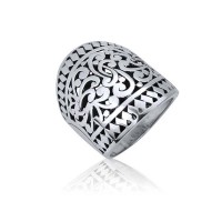 Silver Bali Stainless Steel Ring - R1103