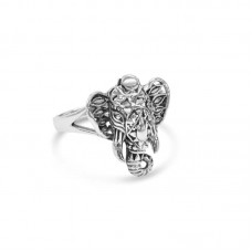 Elephant Filigree Stainless Steel Ring - R1104